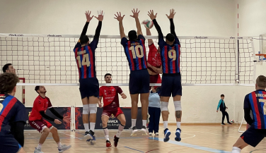 Gran remontada blaugrana en el choque entre Barça Voleibol y Arenal Emevé