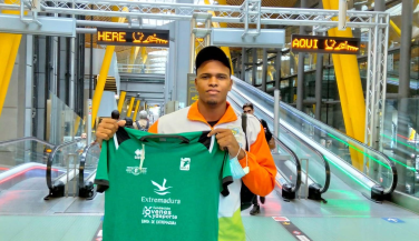 Adner Joel Ortega ya se encuentra con su nuevo equipo; el Extremadura Cáceres PPHH