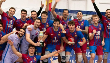 El colocador Felipe De Mello de Barça Voleibol lidera el siete ideal de la Fase Final de SM2