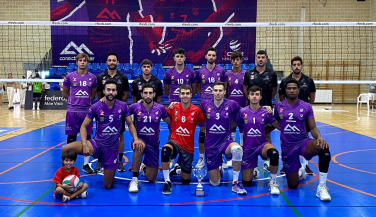 Igualada final del IV Trofeu Ciutat de Manacor entre Voley Palma y Conectabalear Manacor