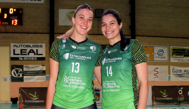 La dupla argentina del Extremadura Arroyo, en los puestos altos de ataque y bloqueo