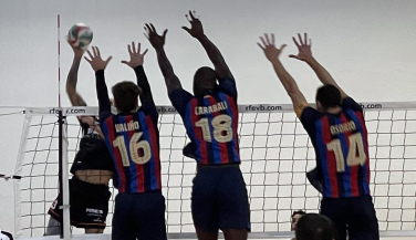 Pamesa Teruel Voleibol se afianza en la segunda plaza tras vencer en Barcelona