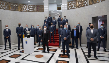 CV Guaguas, homenajeado en Presidencia de Gobierno tras la conquista de la Superliga
