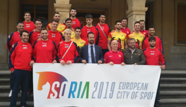 Los Red Lynxes recibidos en el Ayuntamiento de Soria