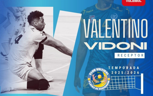 Valentino Vidoni, talento internacional para el debut del Servigroup Benidorm en Superliga Masculina